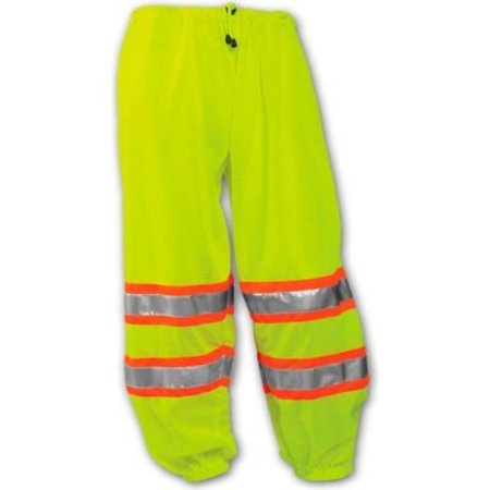 TINGLEY RUBBER Tingley® P70032 Class E Two-Tone Pants, Fluorescent Lime, Polyester Mesh, 2XL/3XL P70032.2X-3X